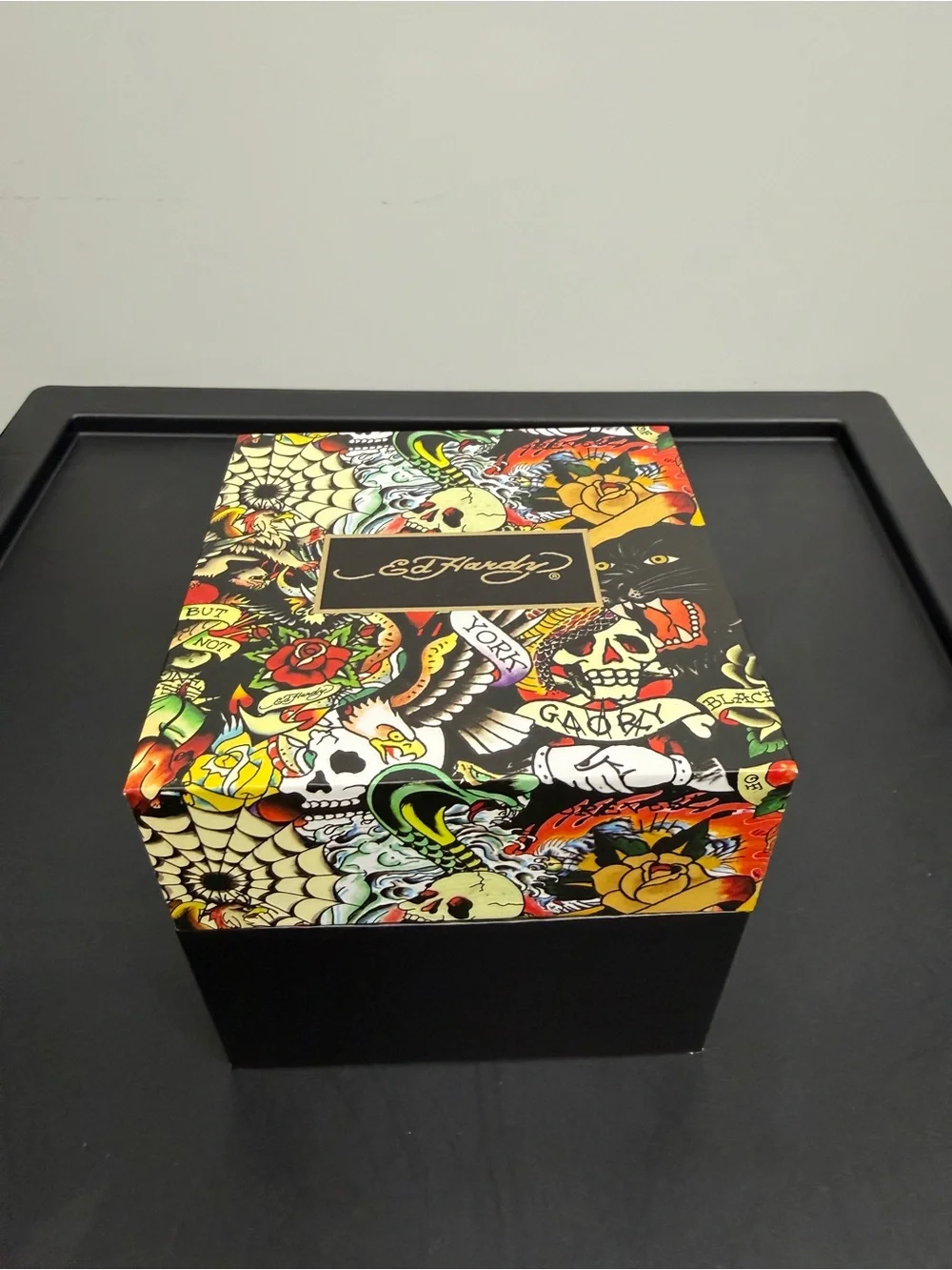 Ed Hardy Silver Watch with Blue Dial in Branded Box